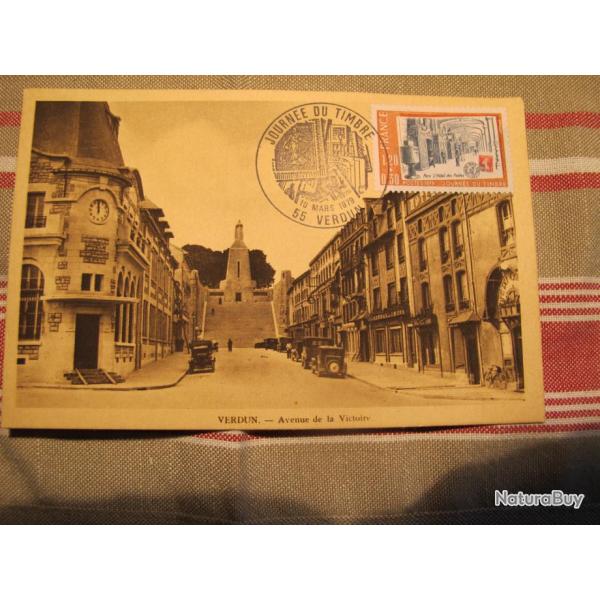 Carte postale journe du Timbre VERDUN 10 mars 1979  N2 Collector