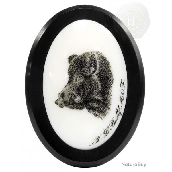 Calottes sanglier aspect ivoire ou argent Argent