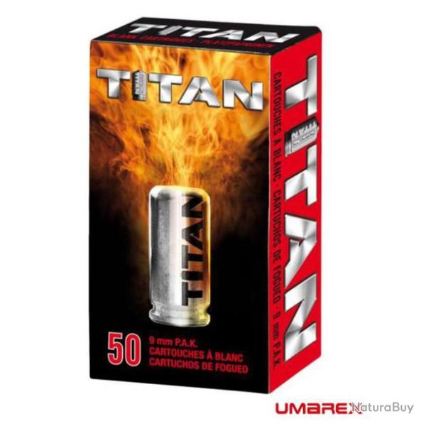 Dfense avec Boite de 50 Cartouches  Blanc  TITAN  UMAREX Cal. 9 mm PISTOLET