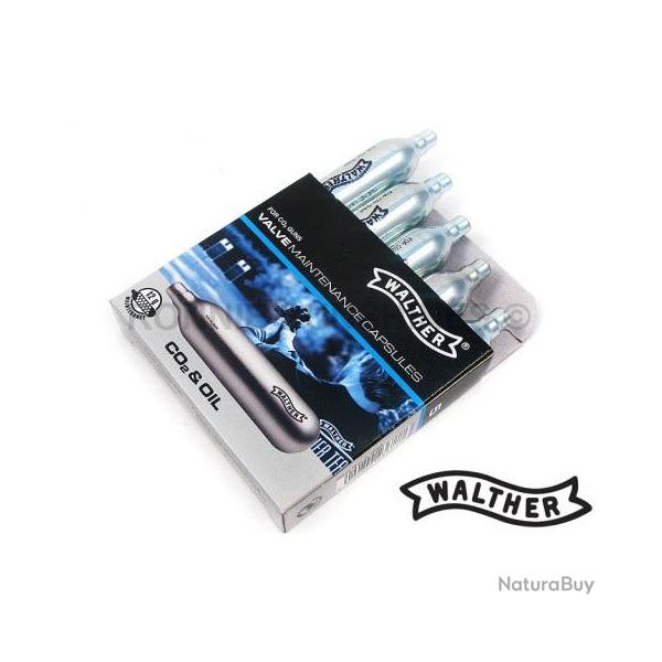 CAPSULE  pour pistolet � plomb ou Co2 Walther Co2 + Huile pour Maintenance de valve  par 5
