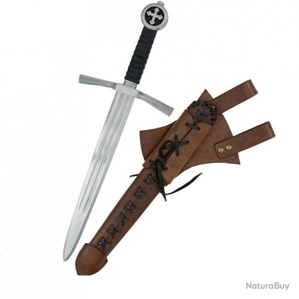 Dague Mdivale de combat avec fourreau Cuir