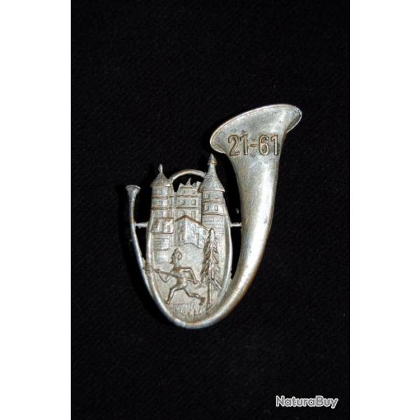 INSIGNE 21- 61 BATAILLON DE CHASSEURS A PIED - AMICALE - CHATEAU MONTBELIARD