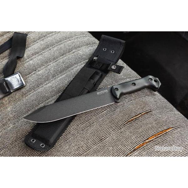 Couteau de Survie Ka-bar Becker Combat Acier Carbone 1095 Cro-Van Manche Grivory Made In USA BKR9