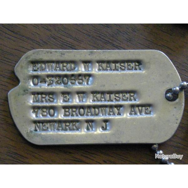Plaque d'identit� US ARMY DOG TAGS