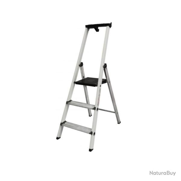 Escabeau 3 marches Centaure MB hauteur acc�s 2,60m aluminium laqu� plateforme 0,57m