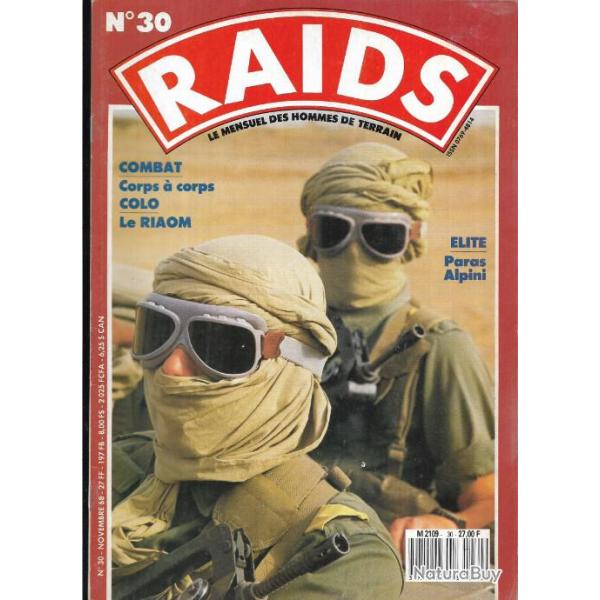 Raids 30 paras alpini, combat corps � corps, colo la riaom, l�gion foret amazonienne,