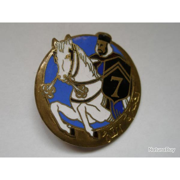 INSIGNE  7�me SPAHI - AFRIQUE - COLO - CAVALERIE - ELITE   prix en baisse