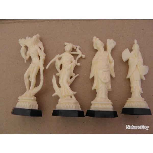 4 FIGURINE CHINOISE CAF MAURICE