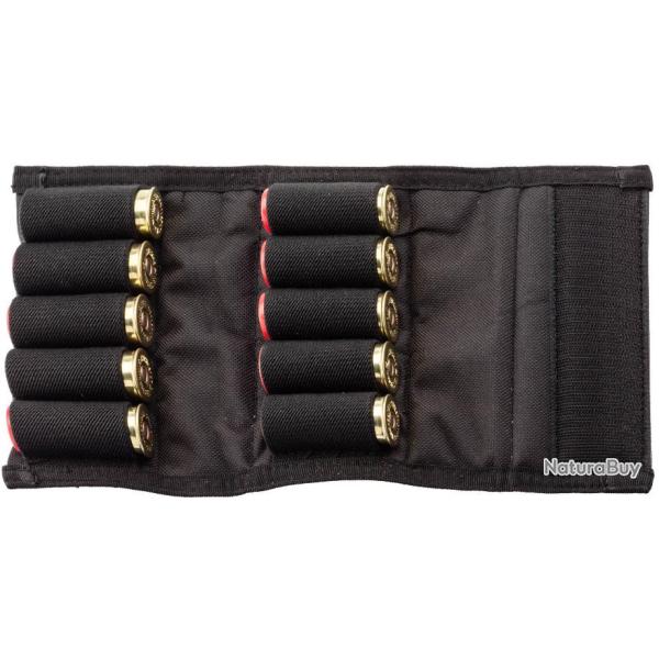 Etui nylon noir pour 10 cartouches de calibre 12, 16 ou 20