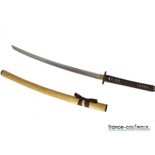 Sabre KATANA  Lame  MARU ( Bois Naturel et Marron )