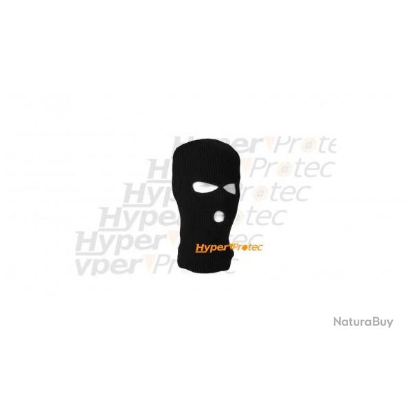 Cagoule 3 trous - noire maille �paisse Protection du visage