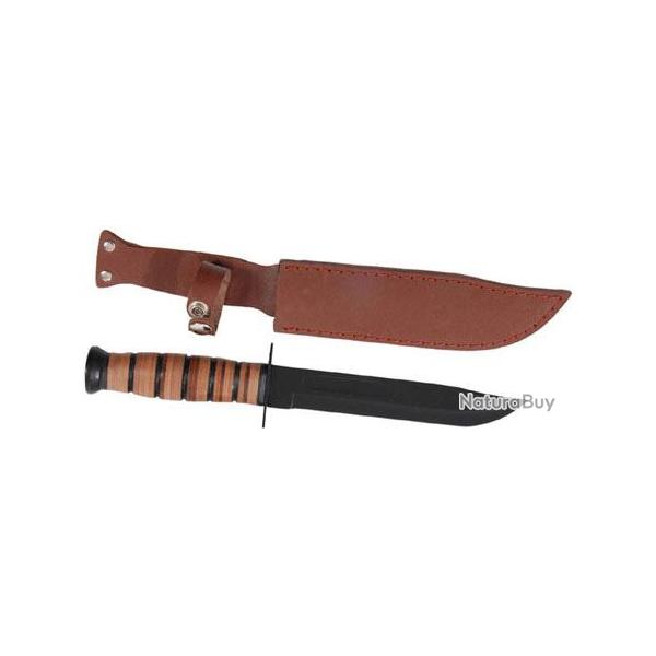COUTEAU  militaire Modle CAMILLUS avec tui Cuir avec passant pour ceinture