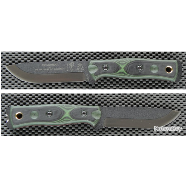 Couteau de Survie Tops B.O.B. Hunter Brothers of Bushcraft Acier 1095 USA Manche G-10 TPBROSGB