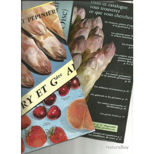 2 catalogues p�pini�res ann�es 60 des �tablissements fleury et gendre 95 argenteuil