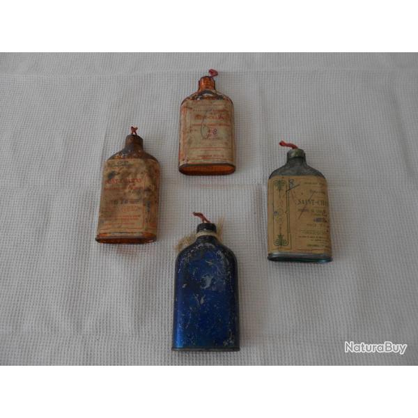 LOT de 4 boites m�talliques  VIDES pour poudre noire.