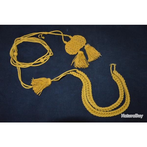 CORDON RAQUETTE CAVALERIE-COIFFURE & DOLMAN- EPOQUE 1 EMPIRE OU RESTAURATION