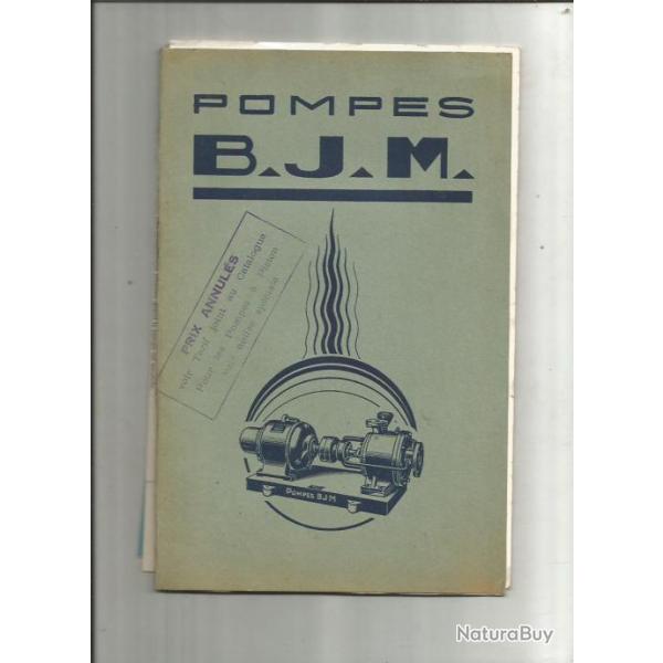 Lot deux catalogues avant-guerre pompes � pistons ,