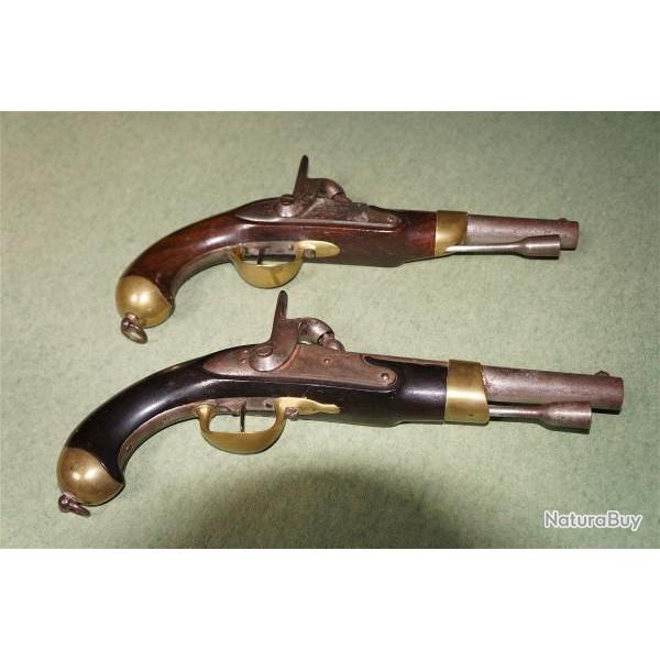 Pistolets  percussion 1822 T bis et AN XIII T bis