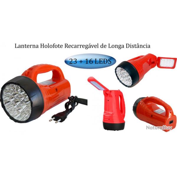 NOUVEAU !! 2 EN 1 Lampe Torche & de Bureau Rechargeable � Batterie 23 + 16 Led