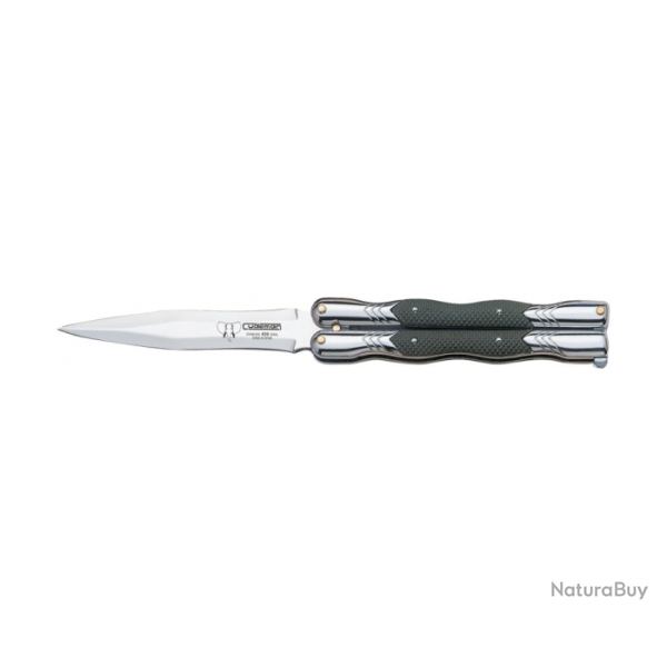 Couteau papillon Cudeman manche 12,5 cm nylon vert