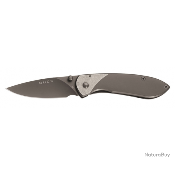Canif Buck NOBLEMAN n327 TT Bross/titanium manche 9cm
