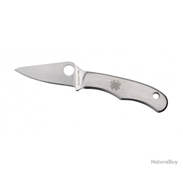 Couteau pliant Spyderco BUG manche inox 4 cm