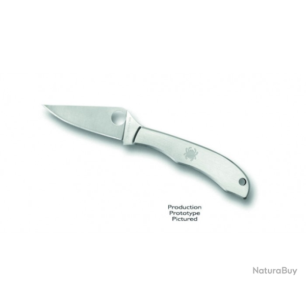 Couteau pliant Spyderco HONEYBEE manche inox 5 cm