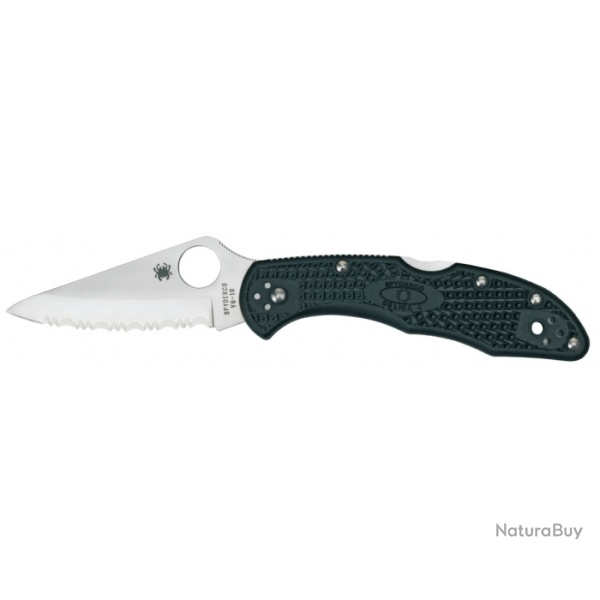 Couteau pliant Spyderco DELICA manche nylon / fibre de verre noir 11 cm
