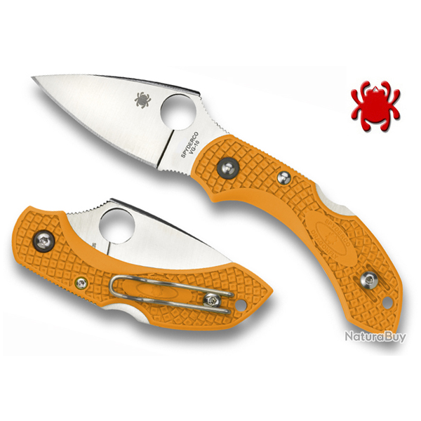 Couteau pliant Spyderco "Dragonfly" manche orange 8 cm