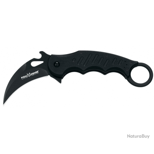 Couteau Pliant Fox Production KARAMBIT manche 13 cm G10 noir