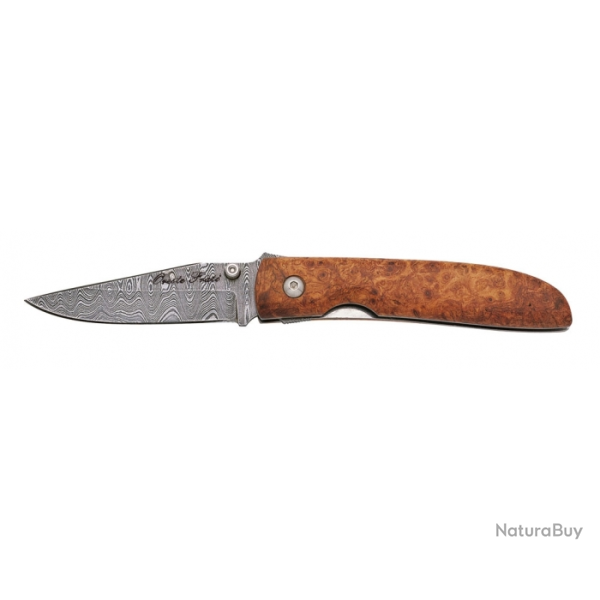 Couteau Pliant Fox Production lame damas 364 couches manche 11 cm amboine