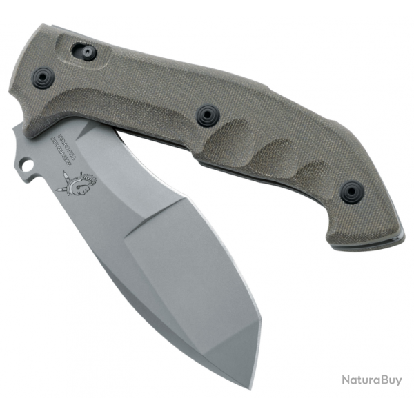 Couteau pliant Fox Production Tracker manche 17cm lame sable acier N690Co