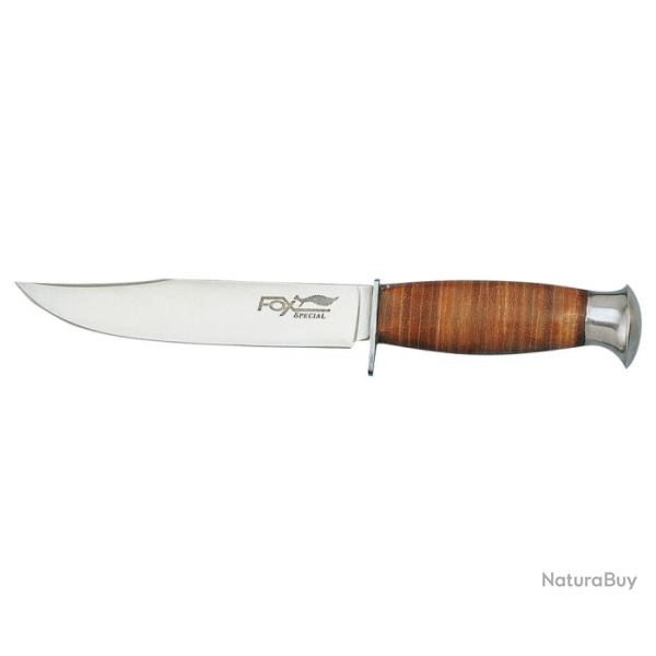 Poignard Fox production lame 11 cm manche cuir