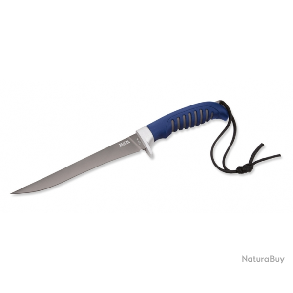 Poignard � filets Buck SILVER CREEK lame 16 cm manche nylon et gomme bleue