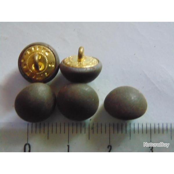 4 tout petits boutons FR seconde guerre pour k�pi cache coin cols de veste 1940 1cm  1944 lib�ration