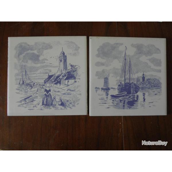 2 VINTAGE  CERAMIQUE  CARRELAGE