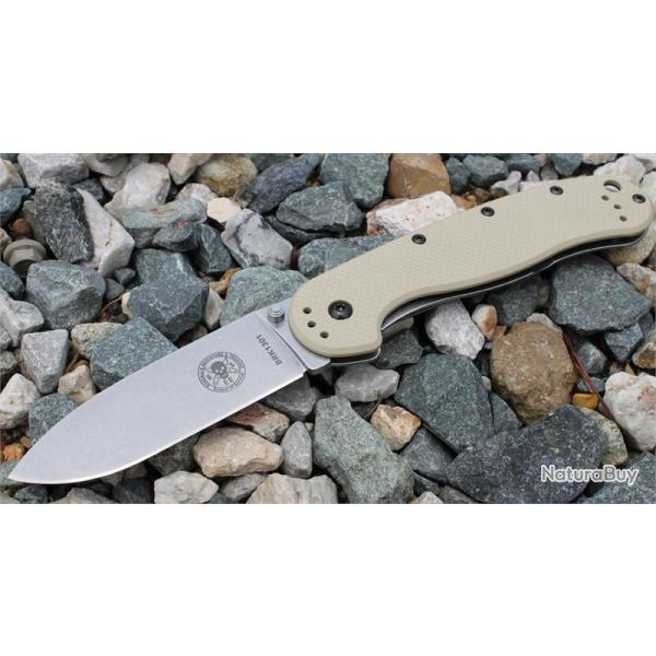 Couteau ESEE Avispa Desert Tan Satin Blade Acier AUS-8 Manche FRN BRK1301DT