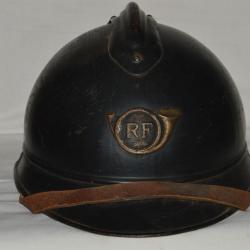 CASQUE ADRIAN 1915 CHASSEUR A PIED-CHASSEUR ALPIN-1&deg; GUERRE 1914/18-2&deg; GUERRE 1940/1945-FRENCH HELME