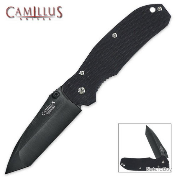 Couteau Camillus 6.75 Ti Folding Knife Lame Acier VG-10 Titane Manche G-10 CM18673
