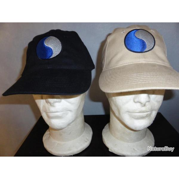 Casquette US 29 th INFANTRY DIVISION beige DEBARQUEMENT OMAHA Blue & Grey