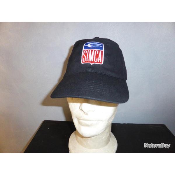 Casquette noire SIMCA ( RALLYE 2 TALBOT 1000 c�te circuit VHC VHRS RACING )
