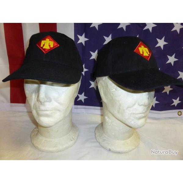 Casquette 45th Infantry division Thunderbird noire ( DEBARQUEMENT PROVENCE ANVIL DRAGOON 1944