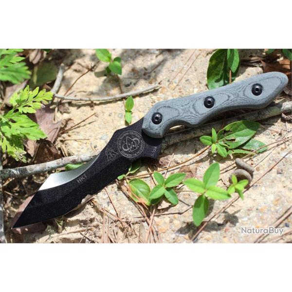 Couteau Tactical TOPS HKT (Hunter, Killer, Tracker) Carbone 1095 Manche Micarta Made In USA TPHKT01