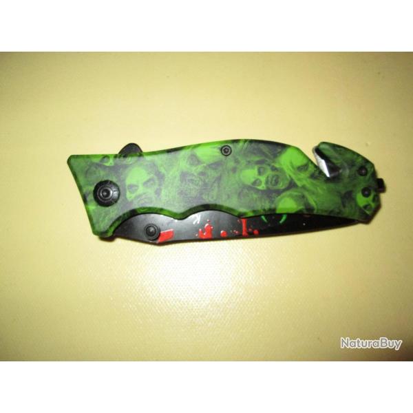 Couteau Zombie N� 1 manche vert
