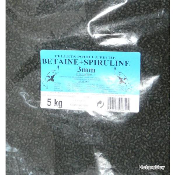 Pellet betaine-spiruline 3mm 5kg