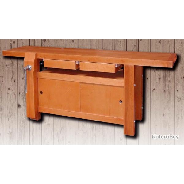 Outifrance - Etabli bois de menuisier professionnel  L:2m � caisson OUTIFRANCE