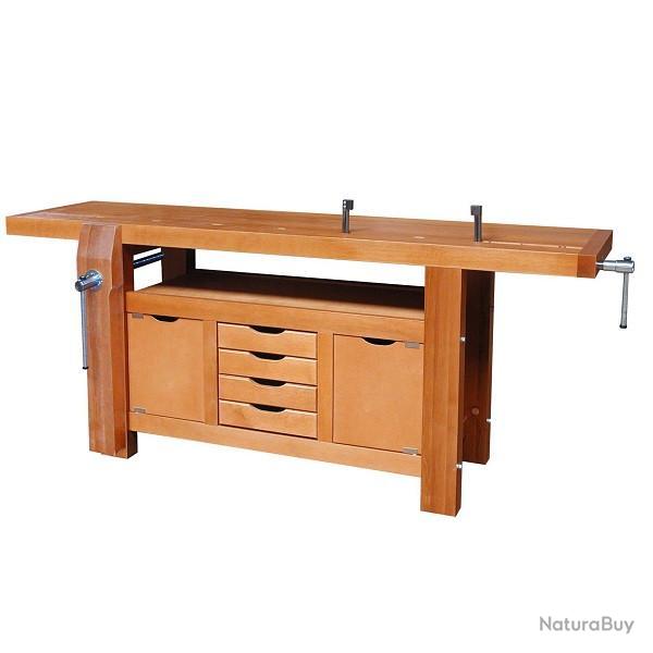 Outifrance - Etabli bois de menuisier professionnel longueur 2,00m � caisson OUTIFRANCE