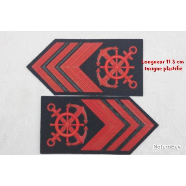 Lot de deux insignes de manche �quipage de la Flotte Marine Italienne