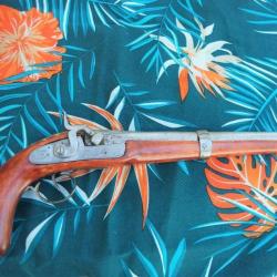 Pistolet  du 19&egrave; &agrave; silex transform&eacute; au XX&egrave;me USA