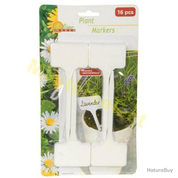 16 x Pics Memo Plaque De Jardin Pour Ecrire Le Nom Pot De Fleur - Pas Cher -
